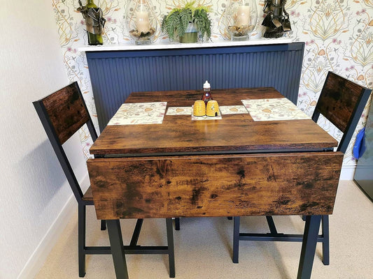 Vintage Dining Table Industrial Kitchen Breakfast Bar Extendable Brunch Office Desk