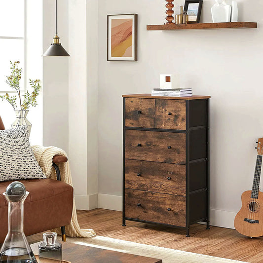 Rustic Drawer Chest Clothes Storage Unit Modern Bedroom Dresser Office Furniture