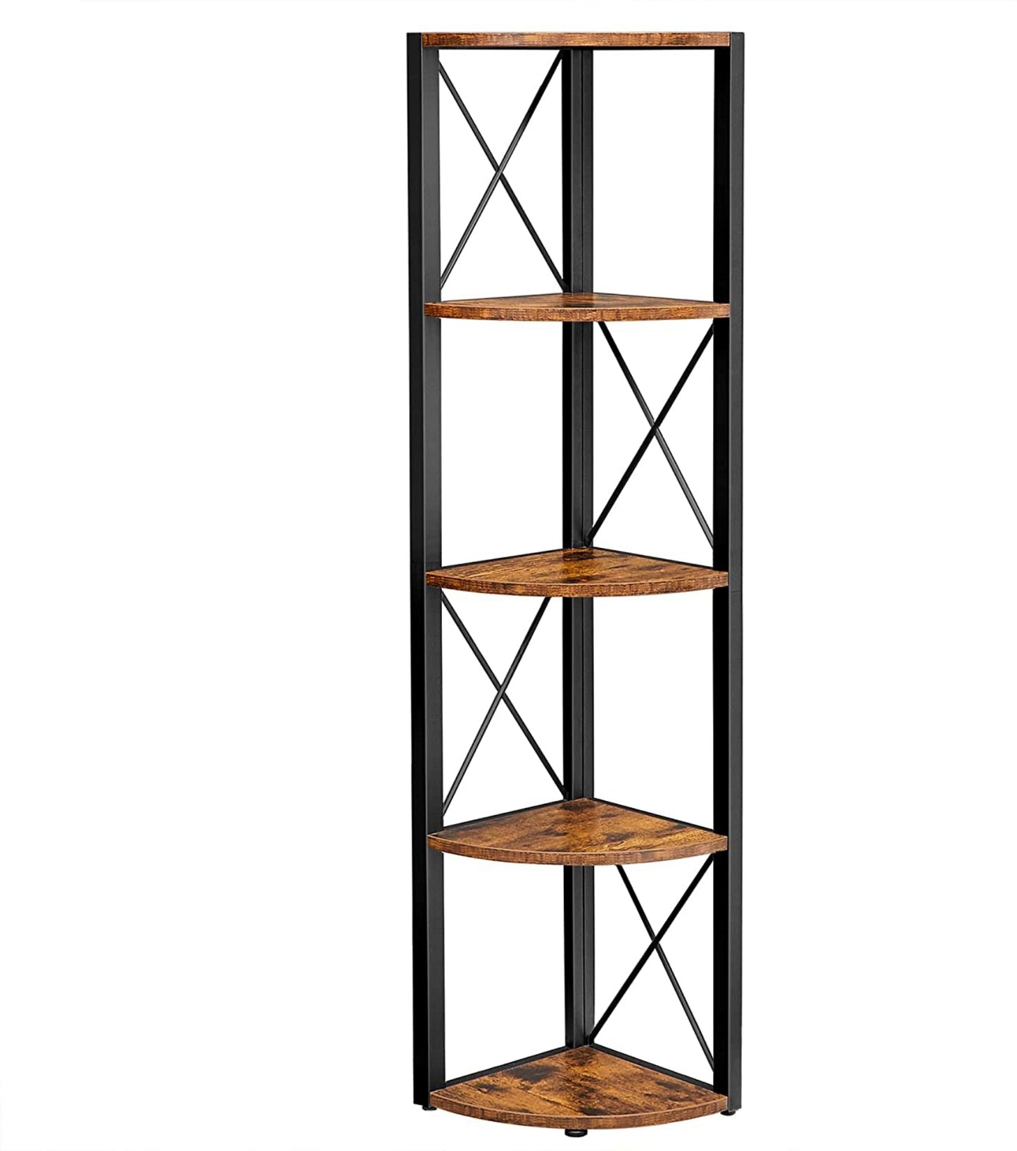 Corner Shelving Unit Industrial Bookcase Rustic Display Lounge Stand