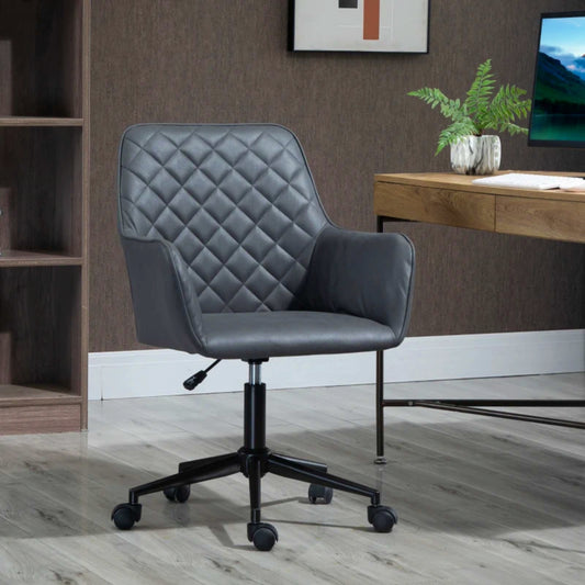 Ergonomic Office Chair Modern PU Leather Armchair Swivel Director Desk Seat