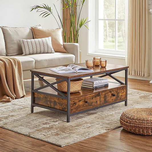 Rustic Coffee Table Country Style Living Room Furniture Sofa Side Display Stand