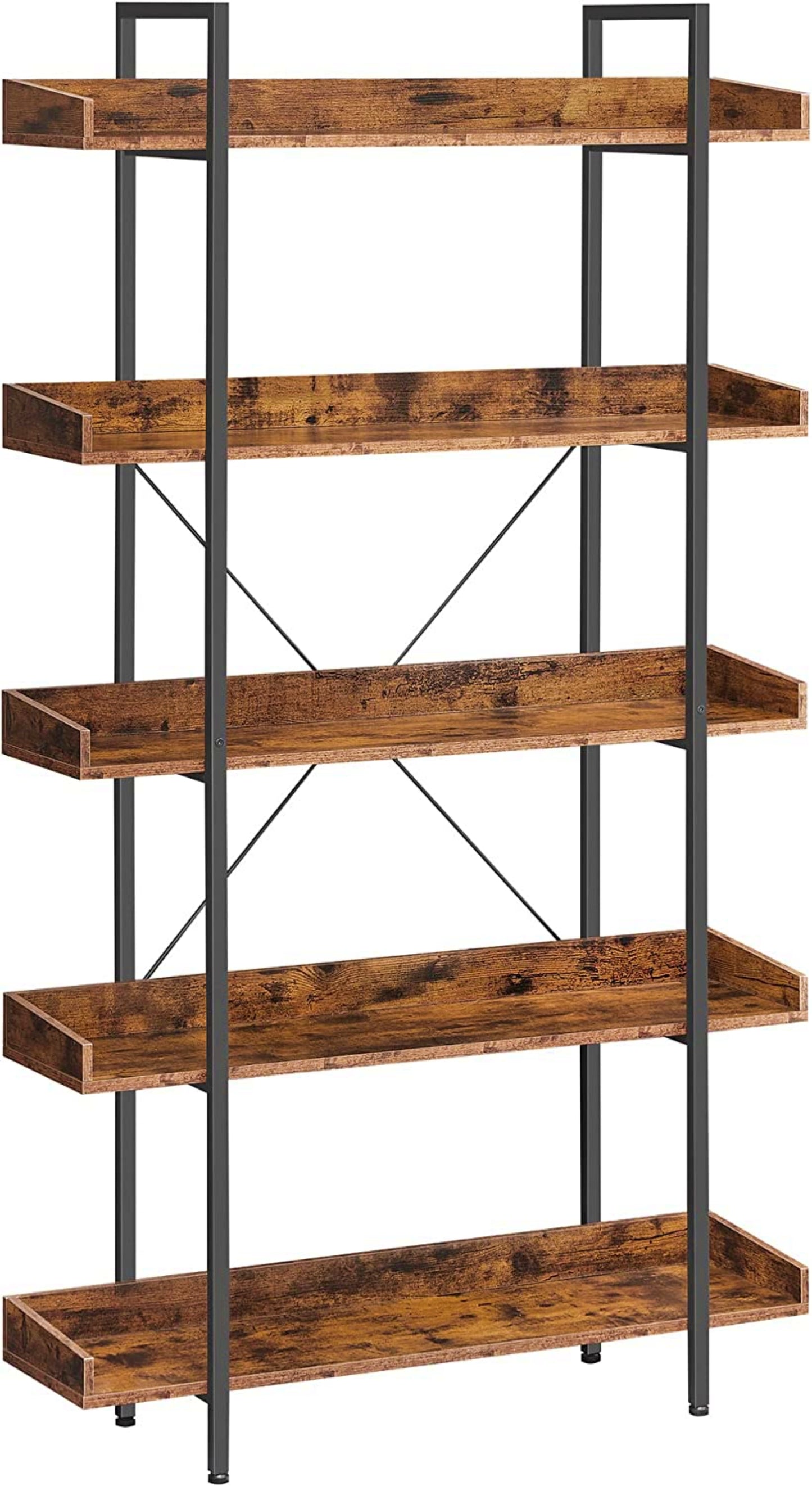 Modern Tall Bookcase Industrial Slim Shelving Unit Metal Luxury Display Stand