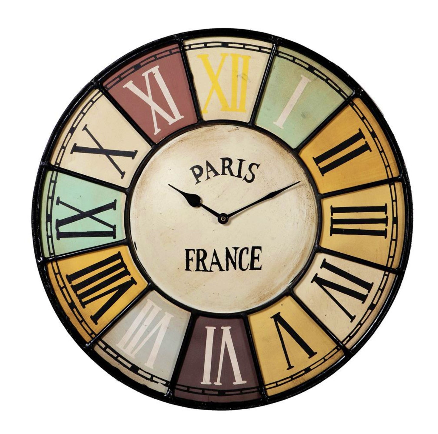 Vintage Wall Clock Industrial Large Metal Home Office Decor Round Kitchen Timer
