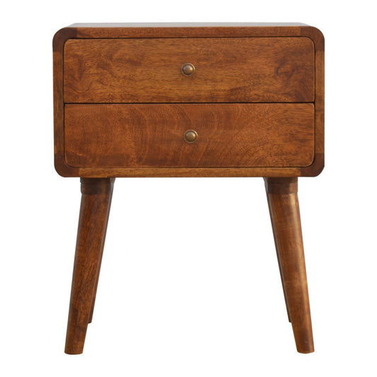 Retro Bedside Table Scandinavian Nightstand Wooden Drawer Unit Mid Century Cabinet