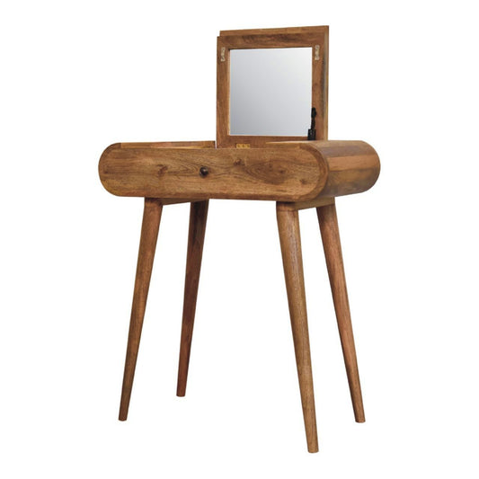 Scandinavian Dressing Table Wooden Retro Vanity Console Makeup Desk Laptop Stand