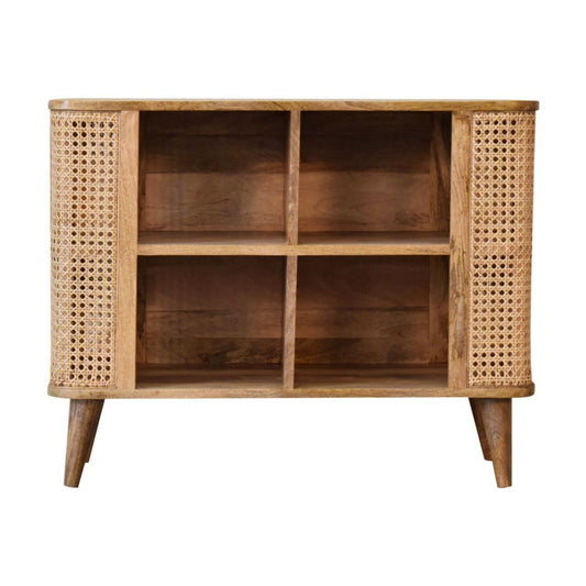 Retro Storage Cabinet Scandinavian Solid Wood Sideboard Handmade Open Console Table