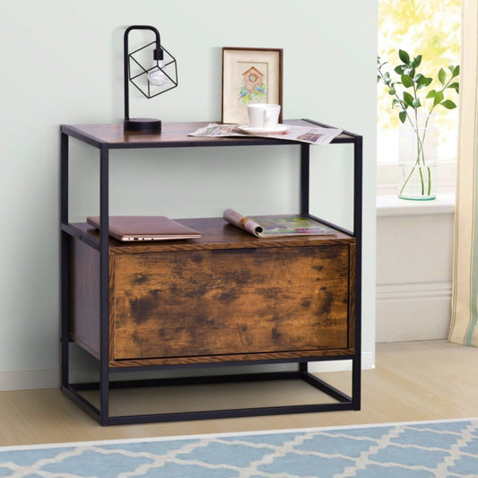 Industrial Small Console Table Vintage Sofa Side Unit Hallway Lounge Display Cabinet