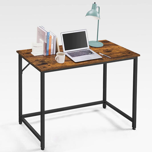 Vintage Laptop Desk Industrial Writing Console Table Rustic Computer Monitor Stand