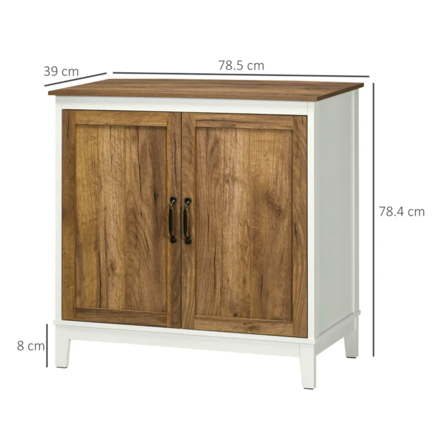 Country Storage Cabinet Rustic Small Sideboard Modern Kitchen Cupboard Console