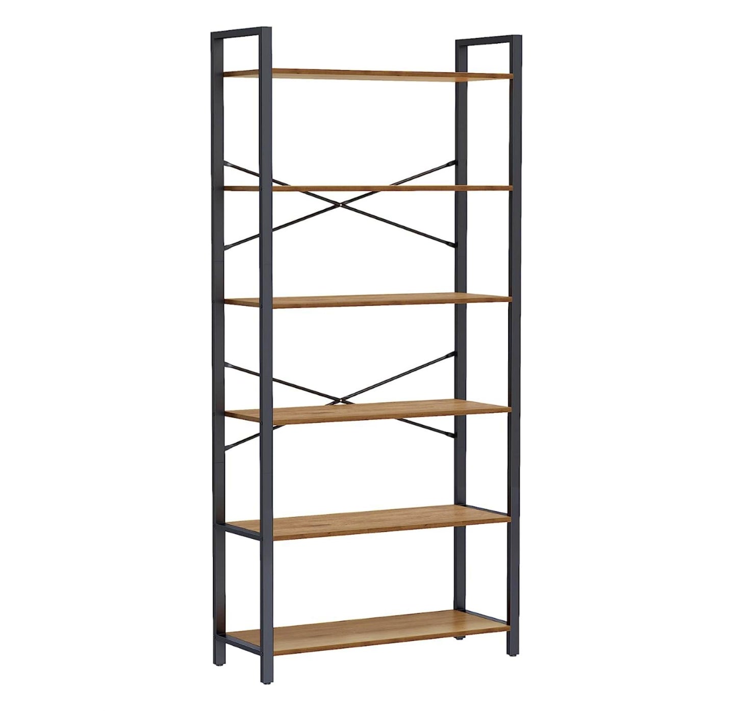 Tall Industrial Bookcase Modern Lounge Cabinet Large Bookshelf Storage Display Unit