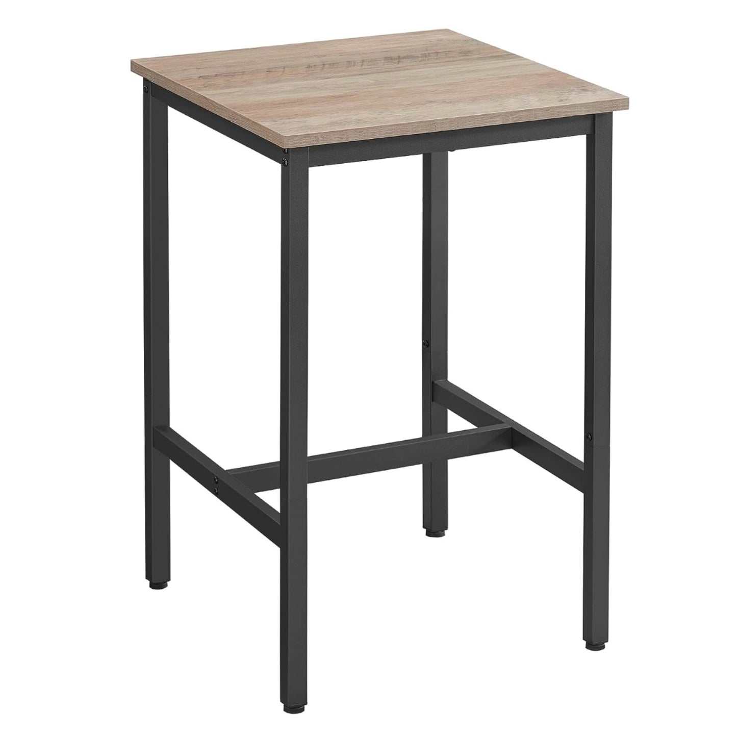 Kitchen Bar Table Square Industrial Breakfast Tall Table Black Metal Dining Coffee Furniture Pub Beer Stand