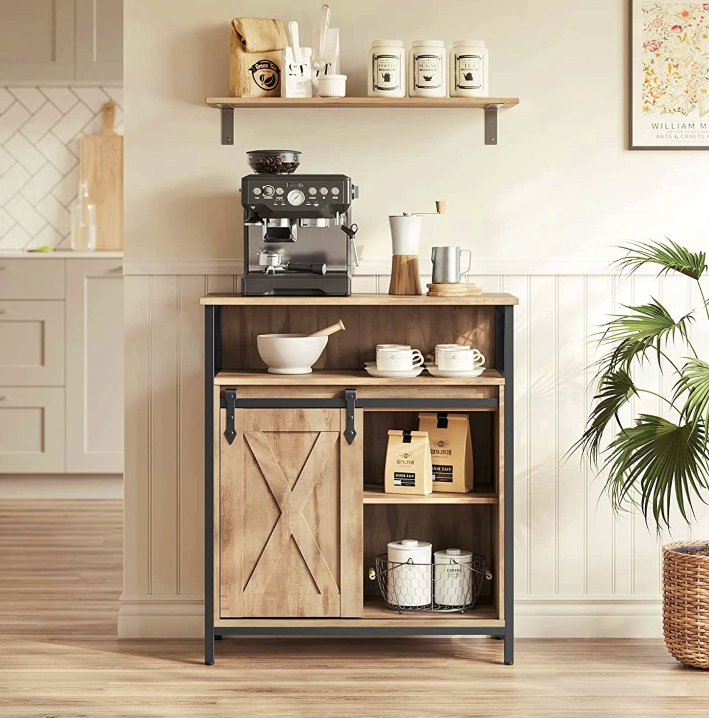 Industrial Storage Cabinet Country Kitchen Sideboard Modern Hall Console Table