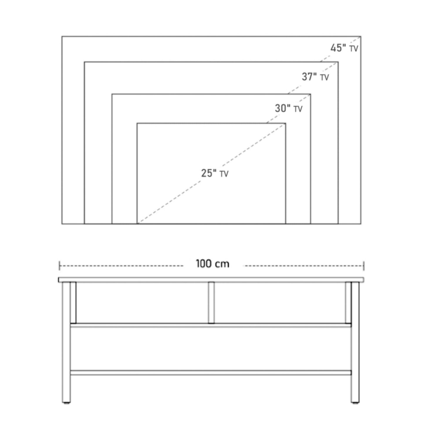 Industrial TV Stand Vintage Display Cabinet Media Storage Unit Living Room Console Table