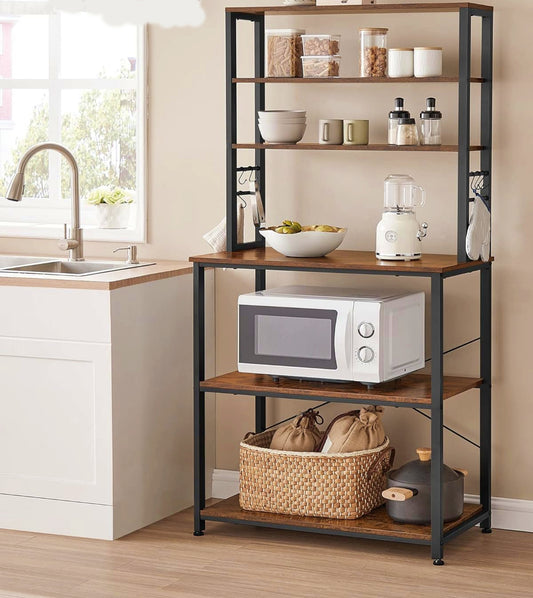 Industrial Kitchen Rack Coffee Machine Microwave Tall Island Fruit Storage Stand