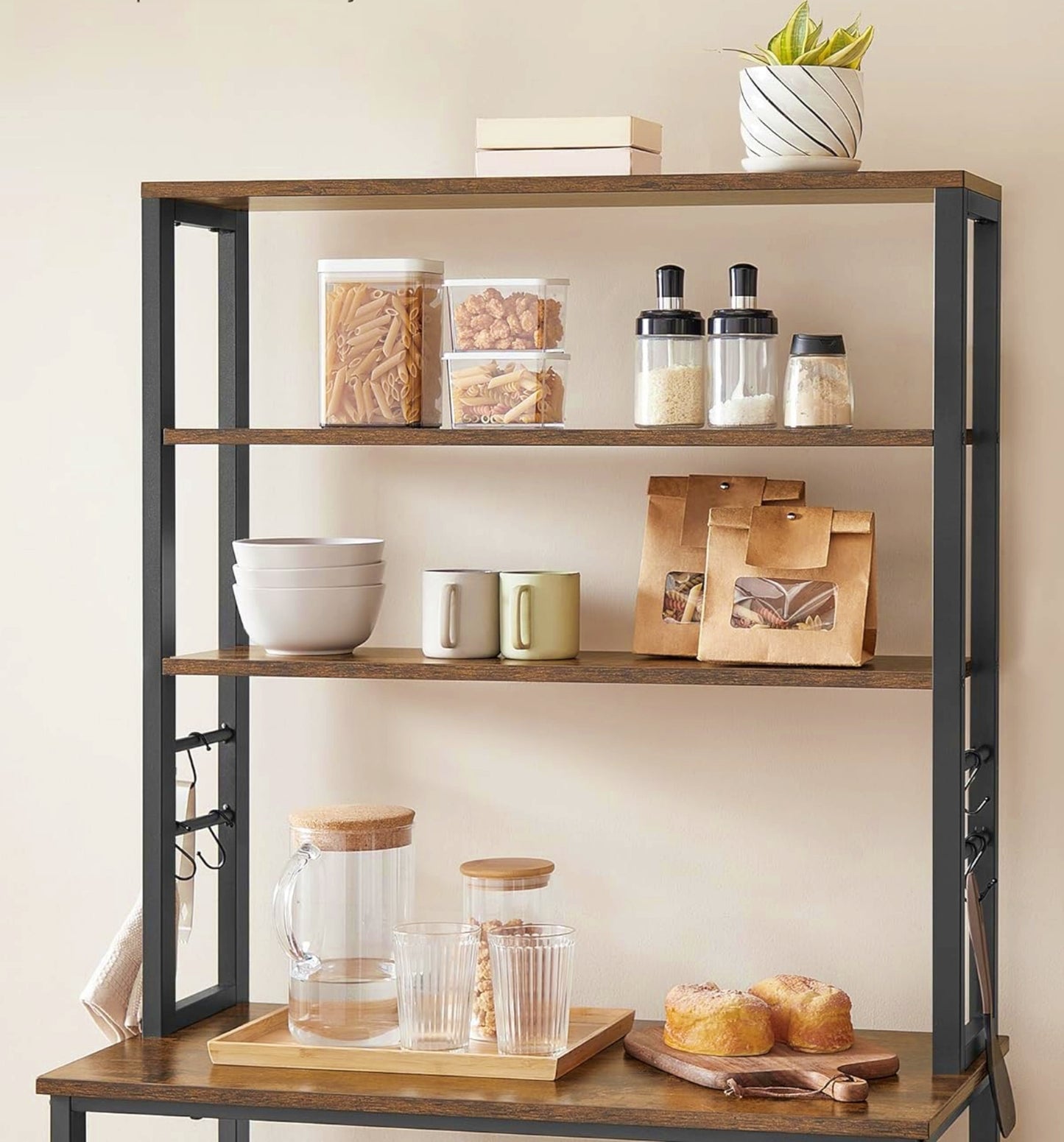 Industrial Kitchen Rack Coffee Machine Microwave Tall Island Fruit Storage Stand