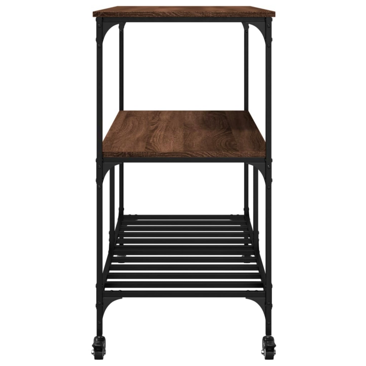 Kitchen Shelving Unit Industrial Breakfast Trolley Table Coffee Storage Island