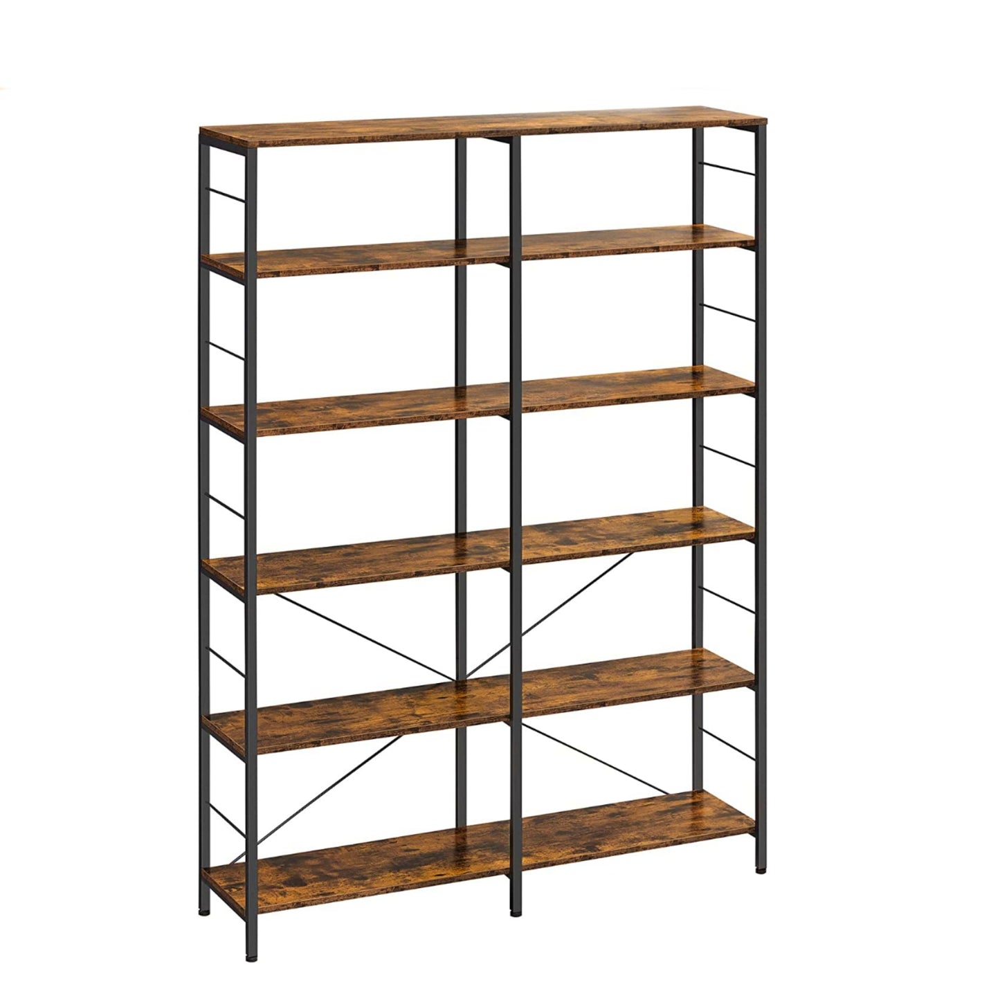 Large Industrial Bookcase Modern Shelving Unit Home Office Storage Bookshelf