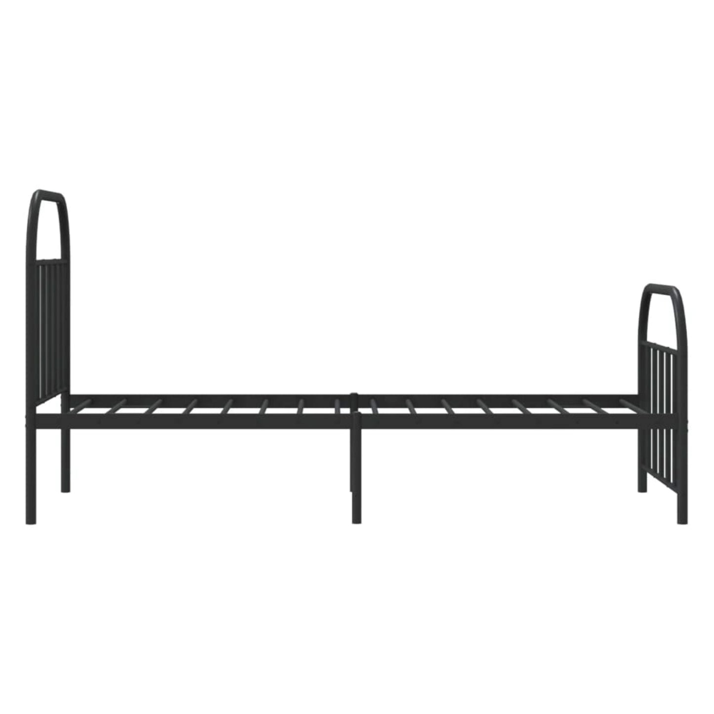 Metal Bed Frame Black Single 3ft Bedstead Vintage Guest Room Teens Furniture