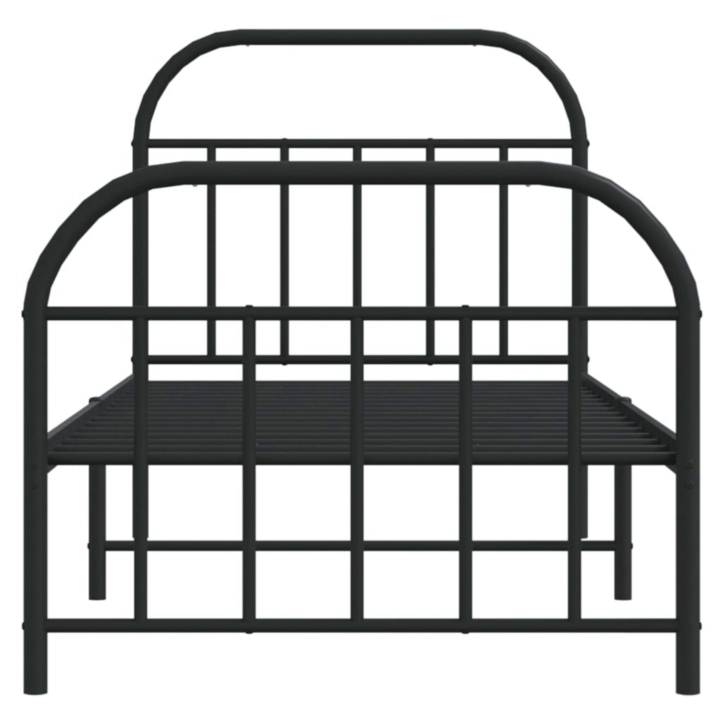 Metal Bed Frame Black Single 3ft Bedstead Vintage Guest Room Teens Furniture