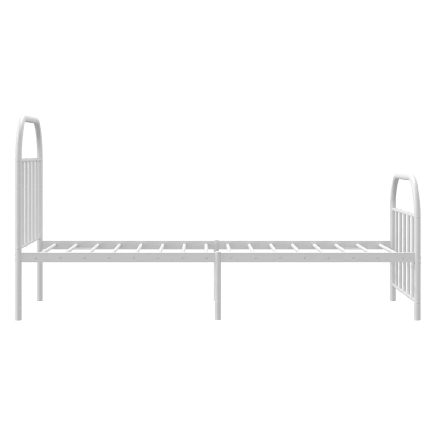 Metal Bed Frame White Single 3ft Bedstead Vintage Guest Room Teens Furniture