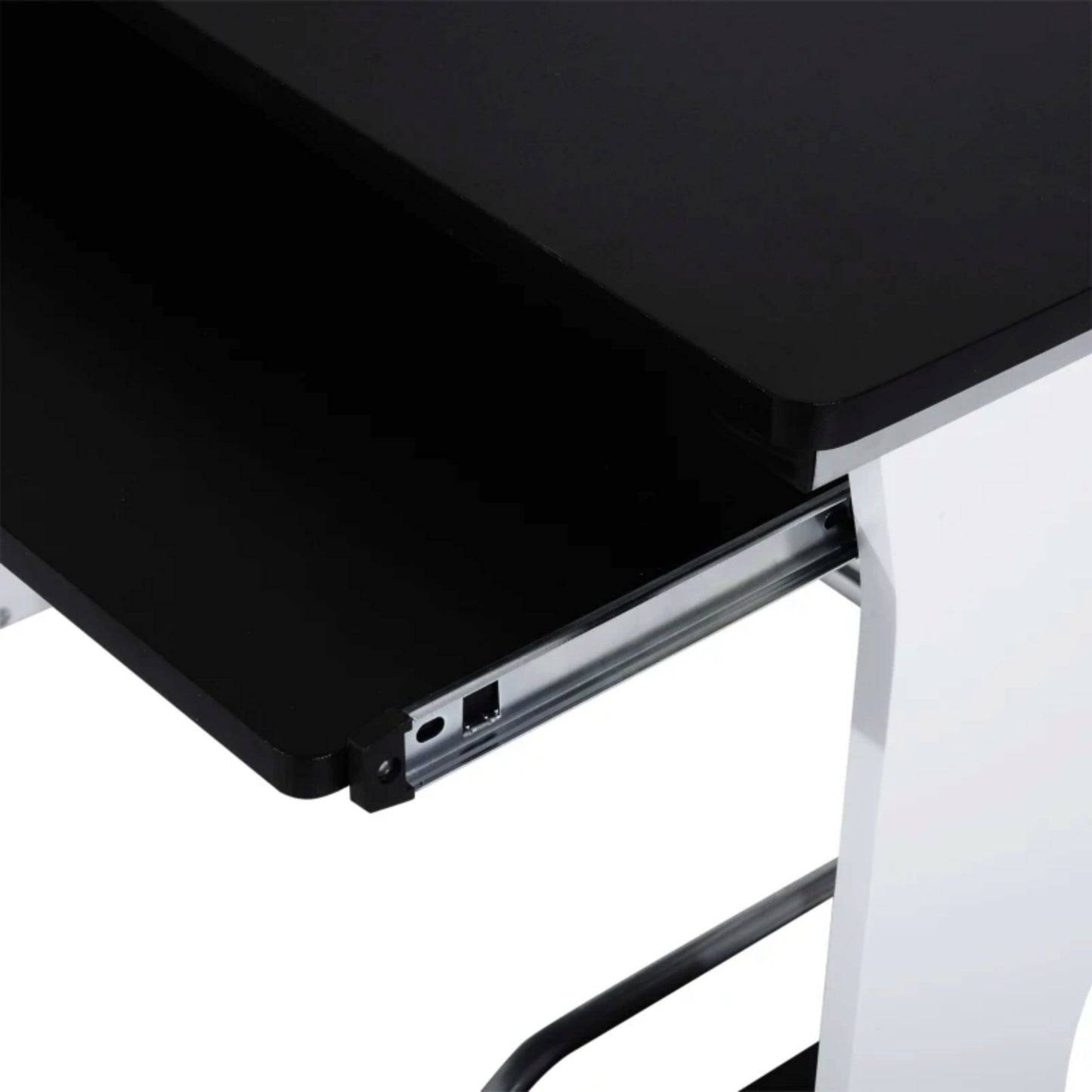 Compact Computer Desk Modern Laptop Gaming Unit Contemporary Pc Storage Table