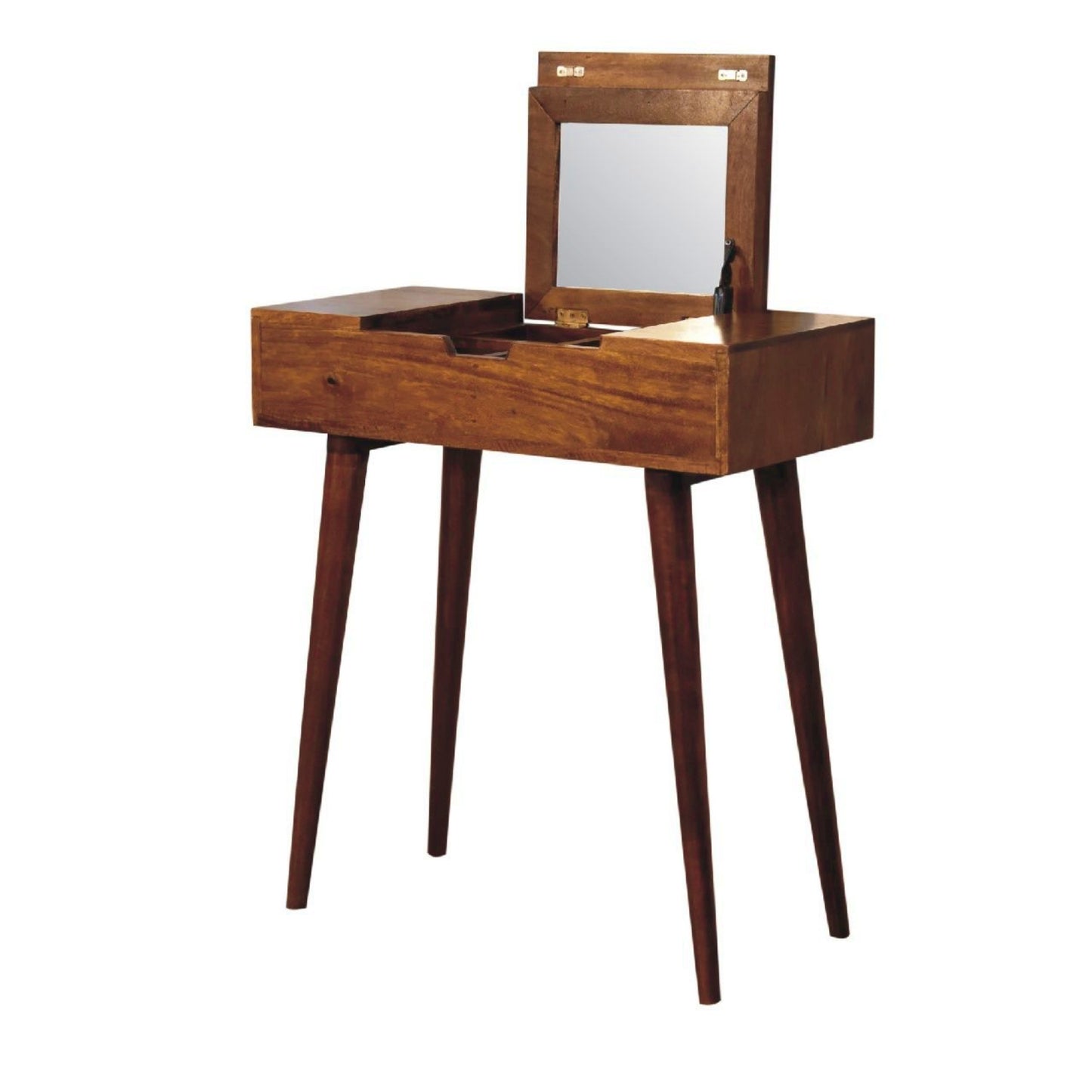 Retro Dressing Table Scandinavian Wooden Vanity Console Makeup Desk Laptop Stand