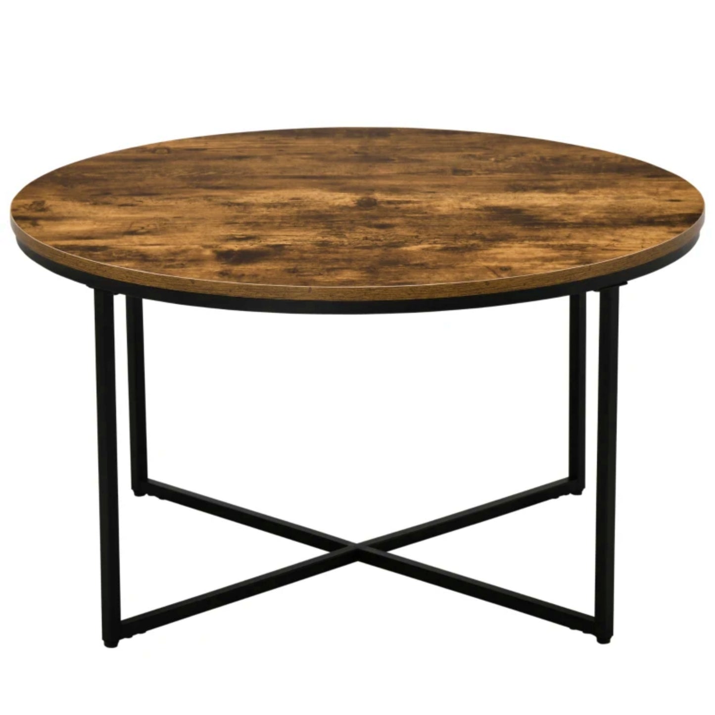 Industrial Coffee Table Round Rustic Large Top Lounge Sofa End Unit Vintage