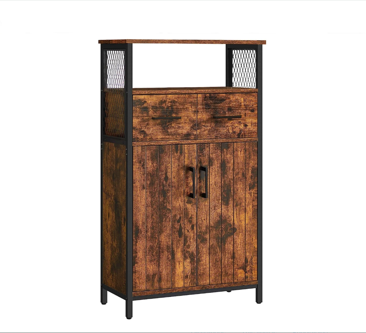 Rustic Storage Cabinet Industrial Slim Sideboard Hall Console Kitchen Cupboard