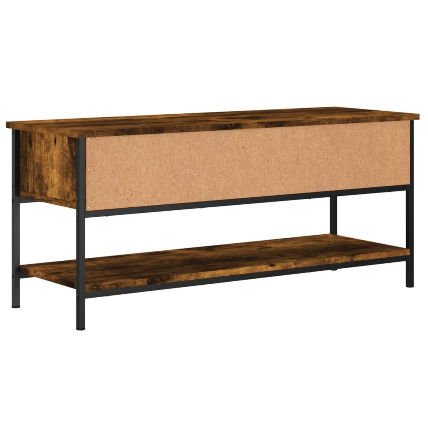 Industrial TV Unit Vintage Wood Metal Media Stand Living Room Storage Console