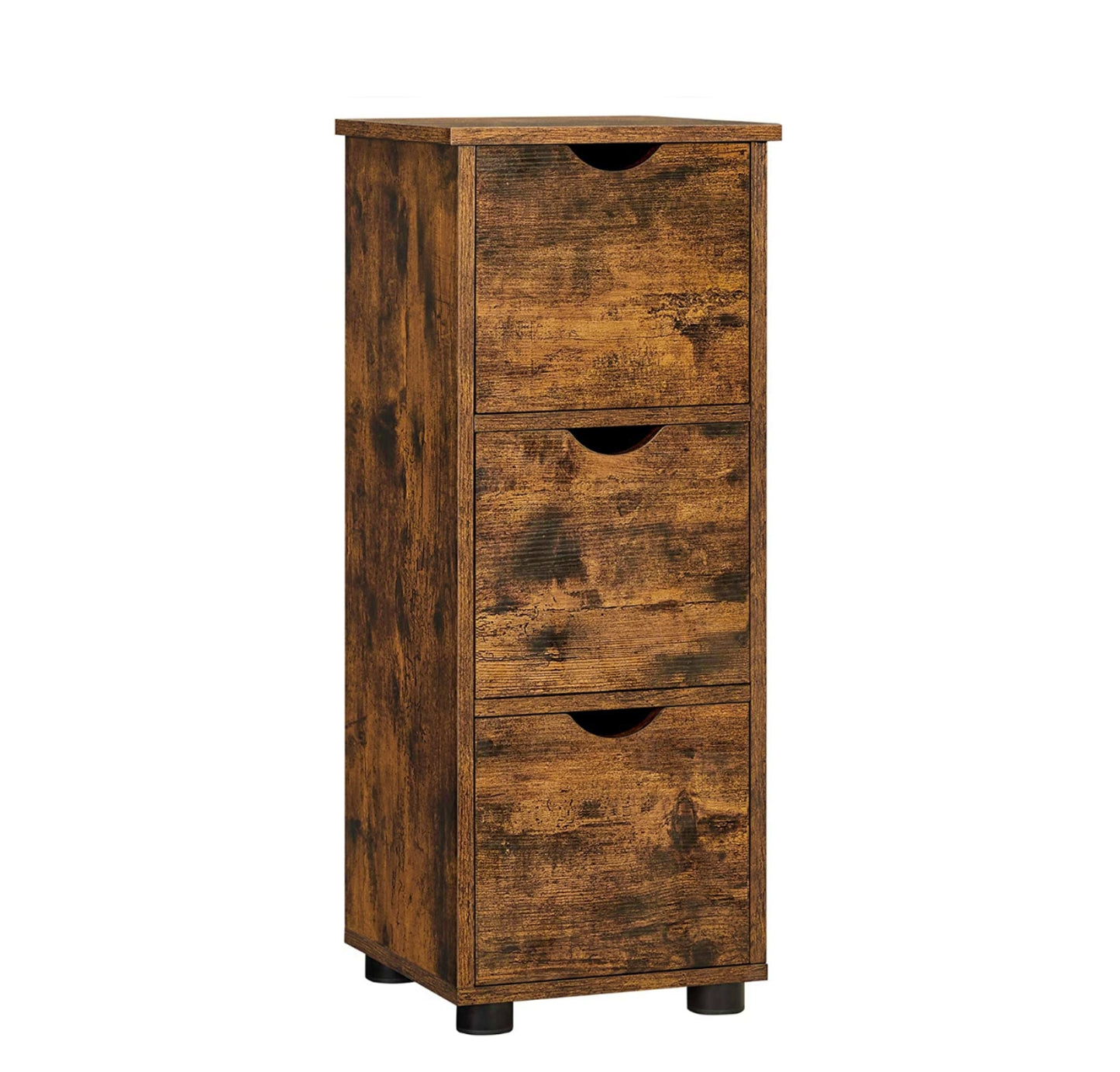 Slim Storage Cabinet Bathroom Toiletry Sideboard Vintage Brown Hallway Cupboard