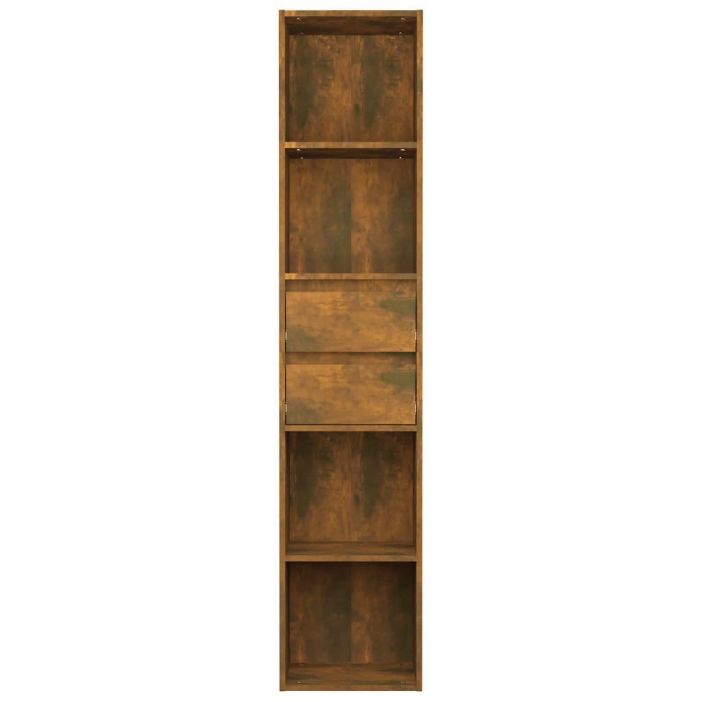 Slim Wooden Bookcase Modern Tall Bookshelf Narrow Storage Cabinet Shelving Unit