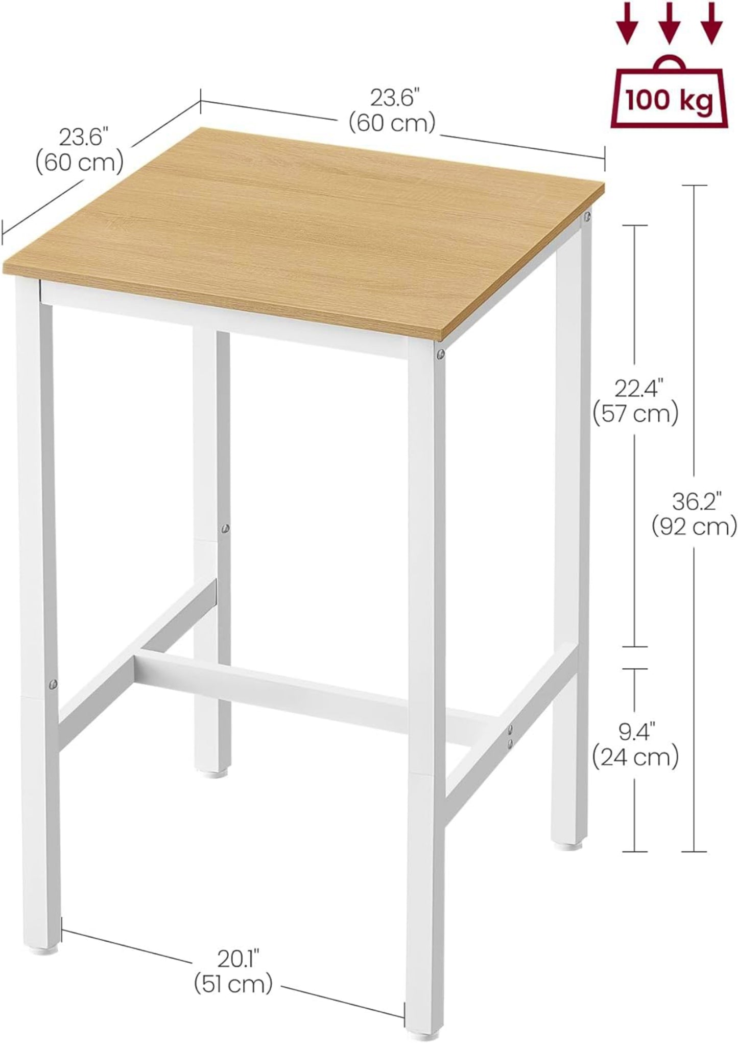 Kitchen Bar Table Square Breakfast Counter Tall Coffee Dining Table Beer Stand