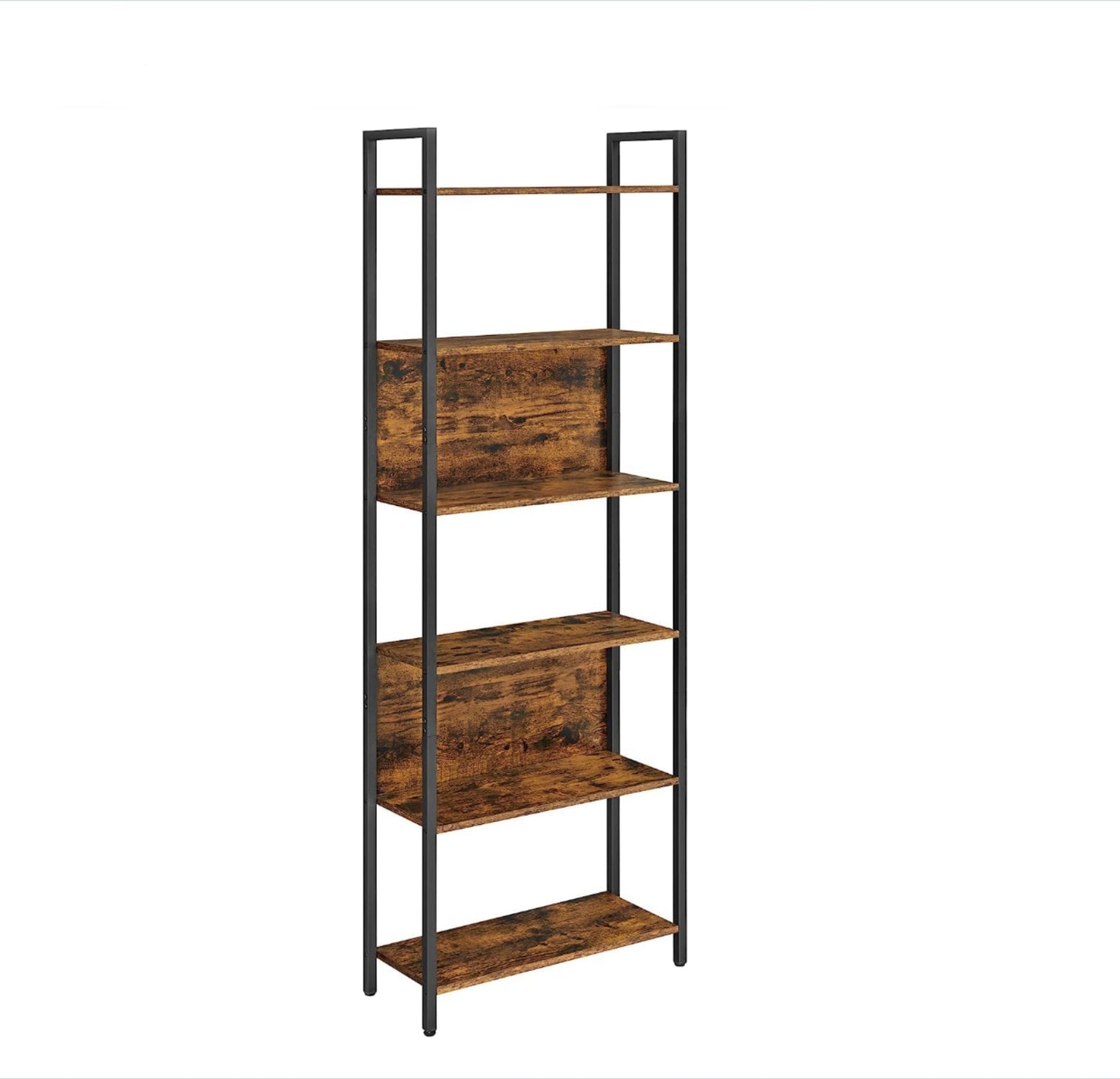 Modern Tall Bookcase Industrial Shelving Unit Home Office Storage Bookshelf