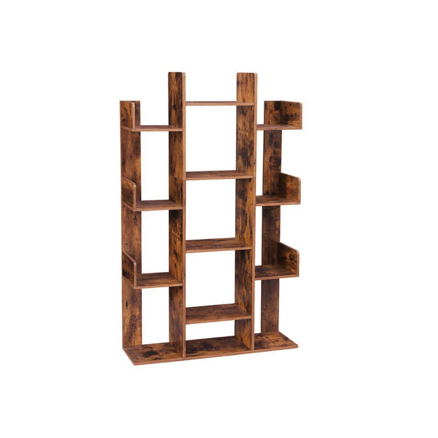 Vintage Shelving Unit Narrow Rustic Bookcase Lounge Cube Divider Modern Display Cabinet