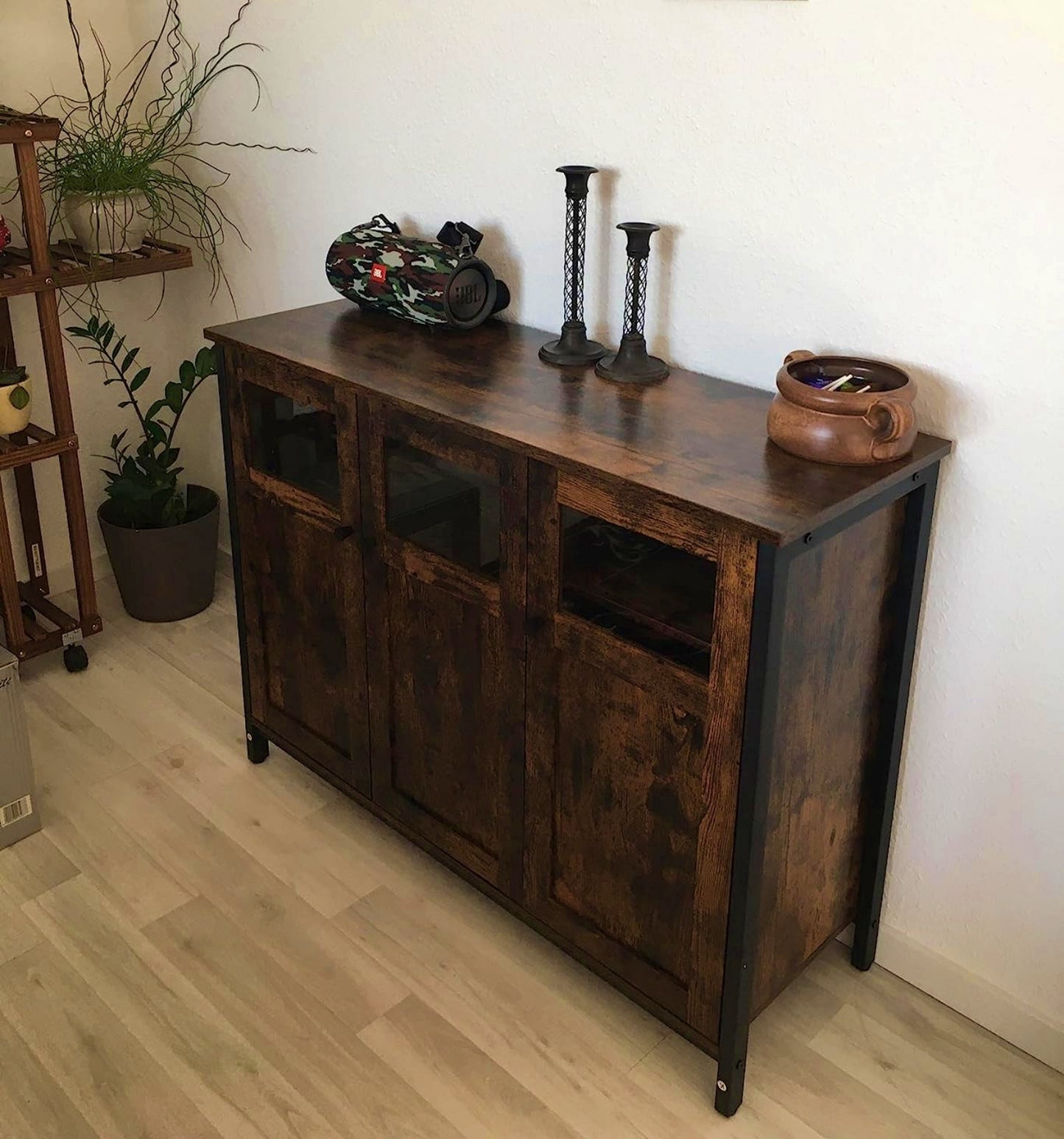 Vintage Storage Sideboard Industrial Dining Cabinet Large Rustic Hallway Console