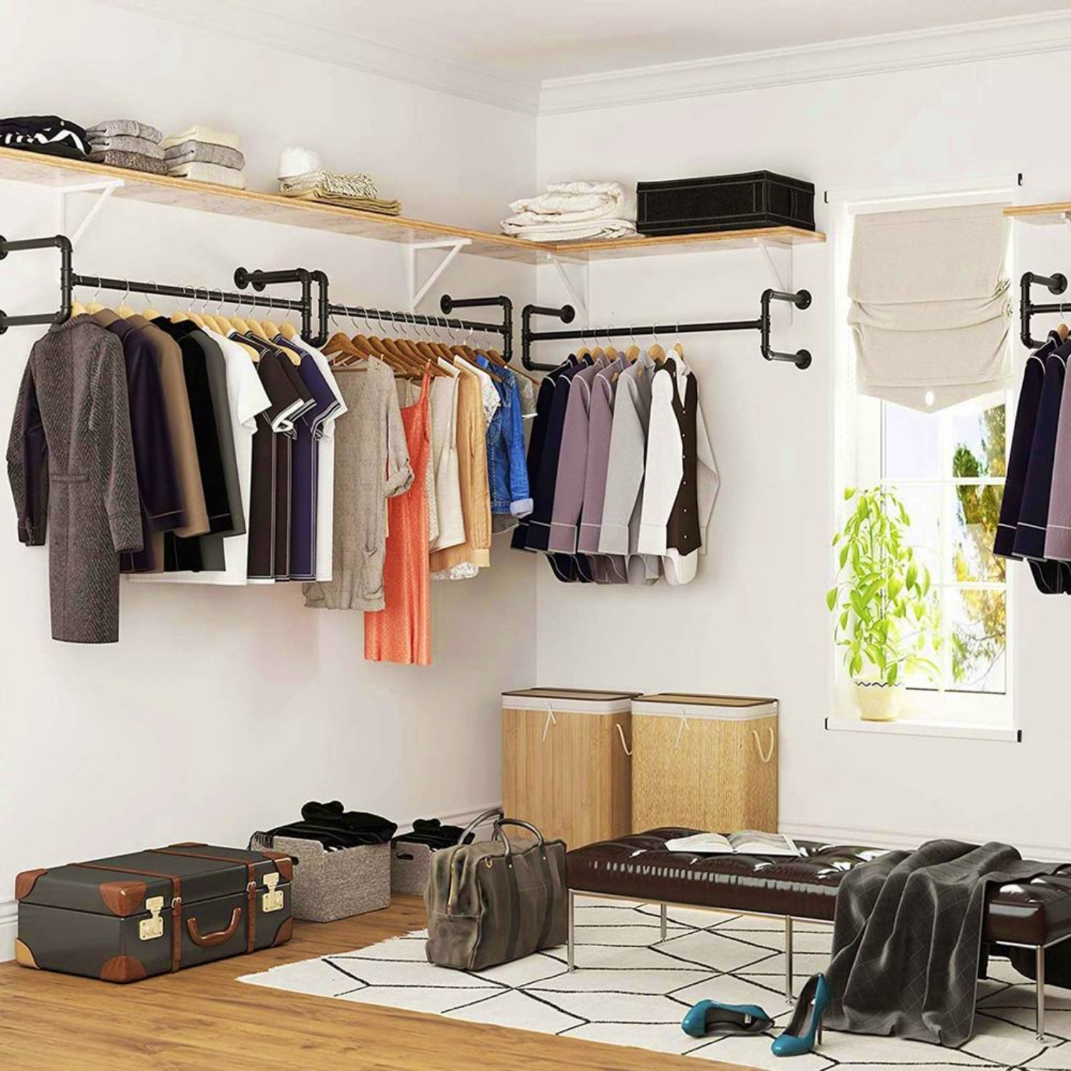 Metal pipe clothes rail sale