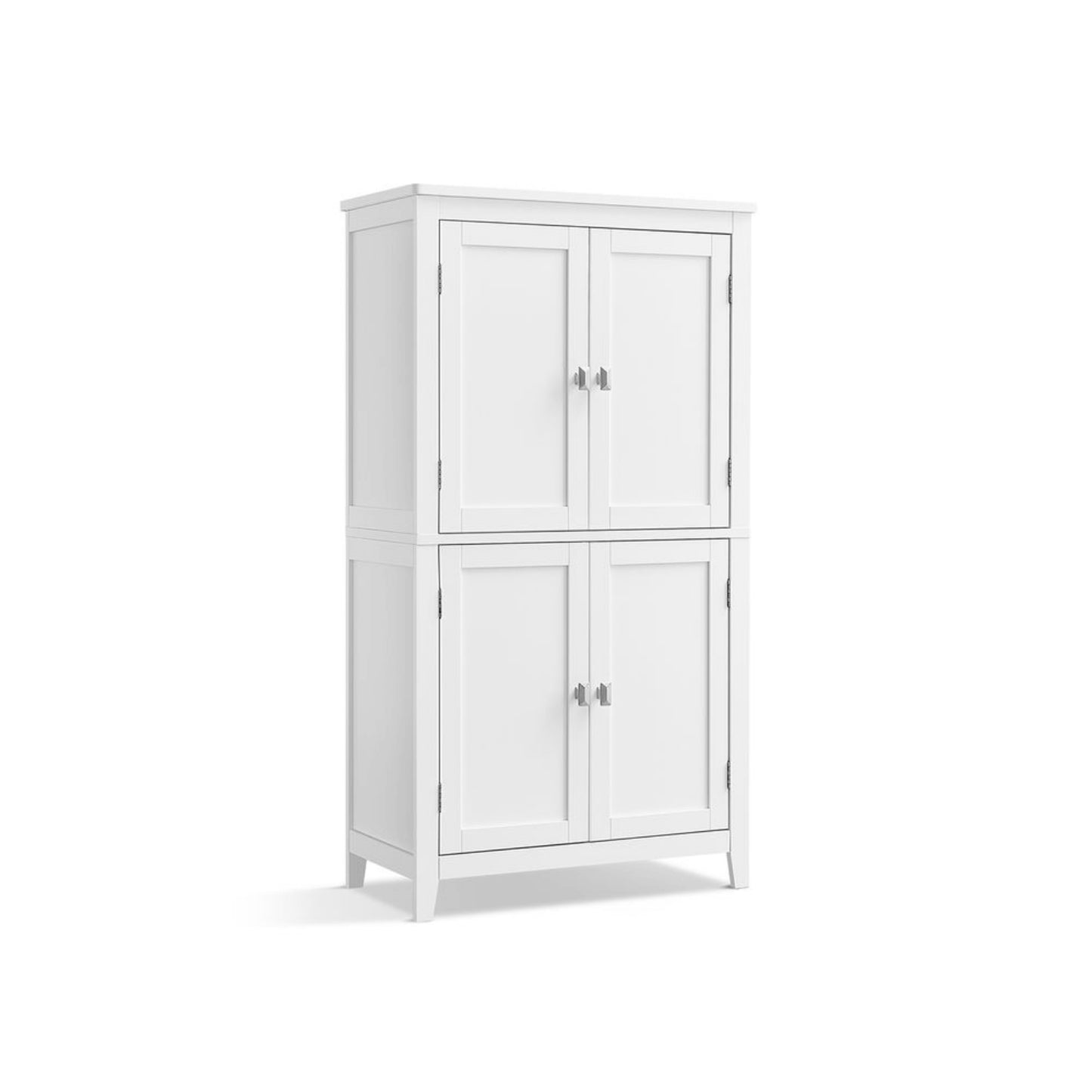 White Storage Cabinet Modern Bathroom Kitchen Cupboard Freestanding Pantry Stand