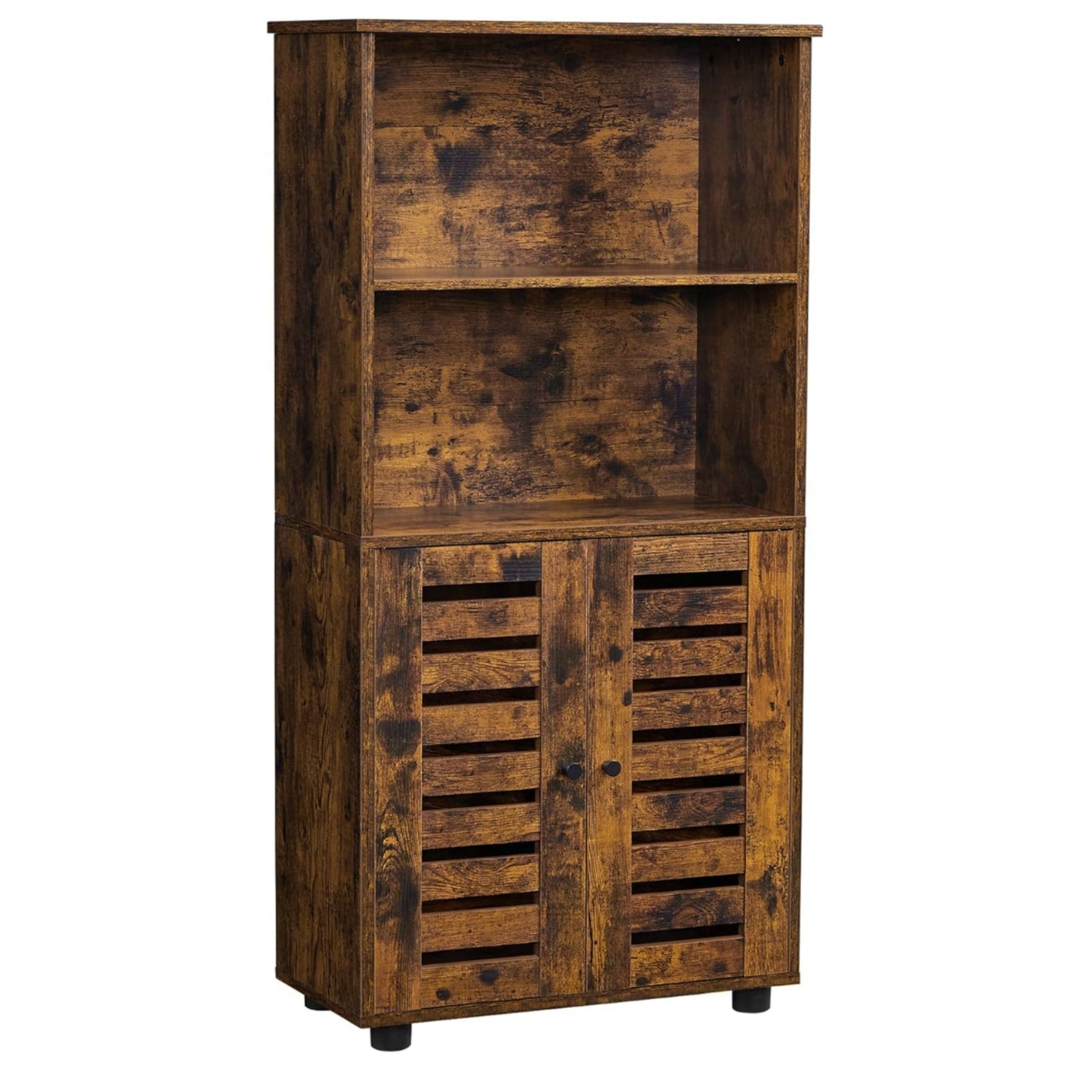 Rustic Storage Cabinet Vintage Bookcase Tall Bathroom Cupboard Kitchen Rack