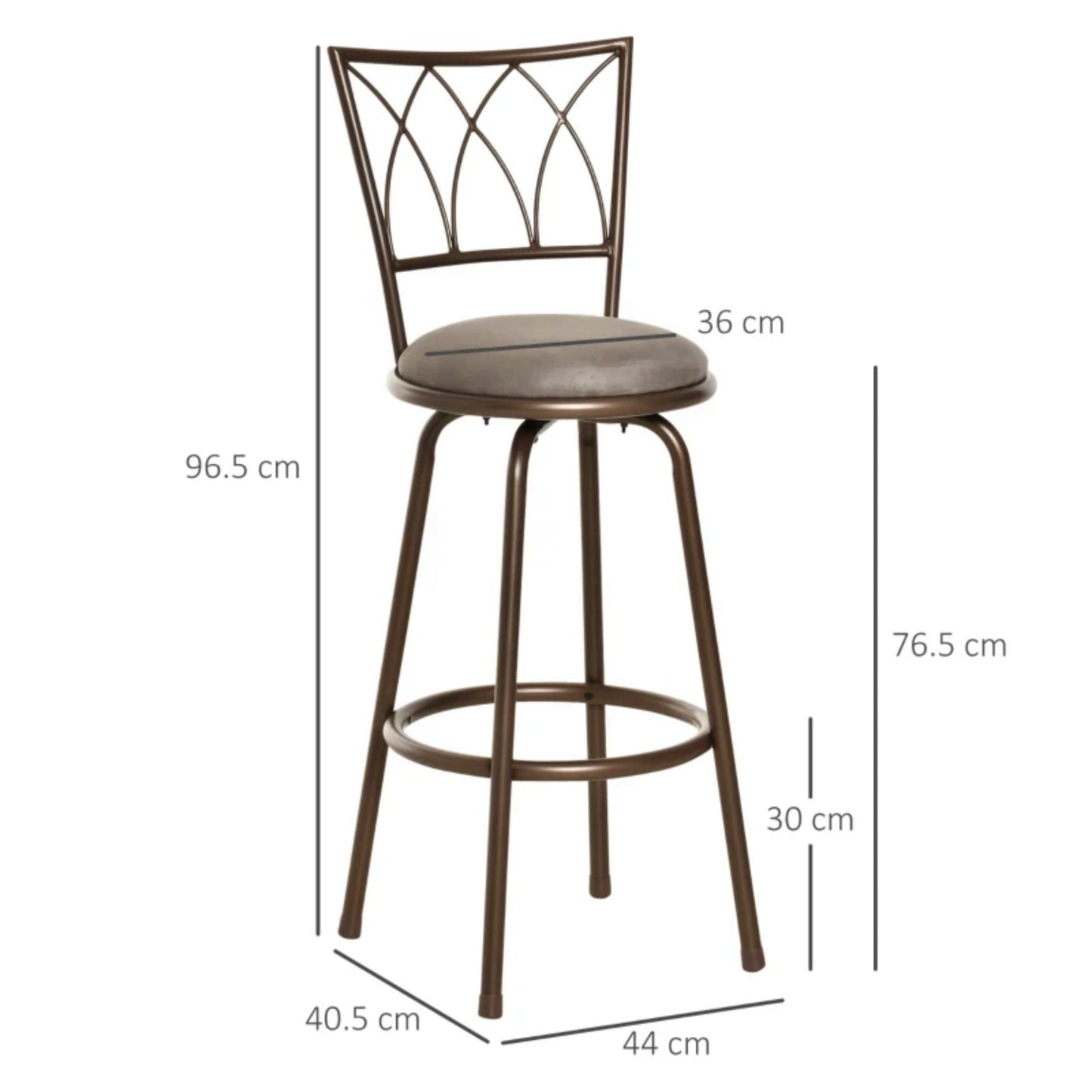 Metal Bar Stool Set Swivel High Seat Modern Breakfast Kitchen Dining Pub Chair