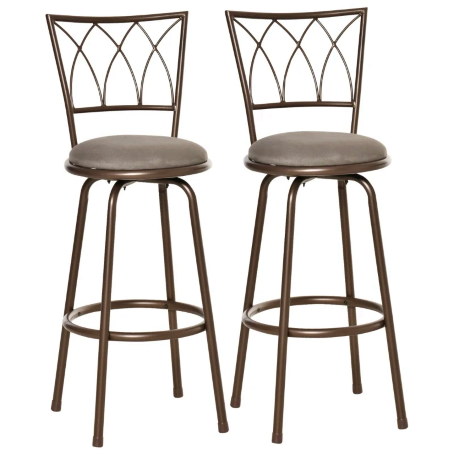 Metal Bar Stool Set Swivel High Seat Modern Breakfast Kitchen Dining Pub Chair