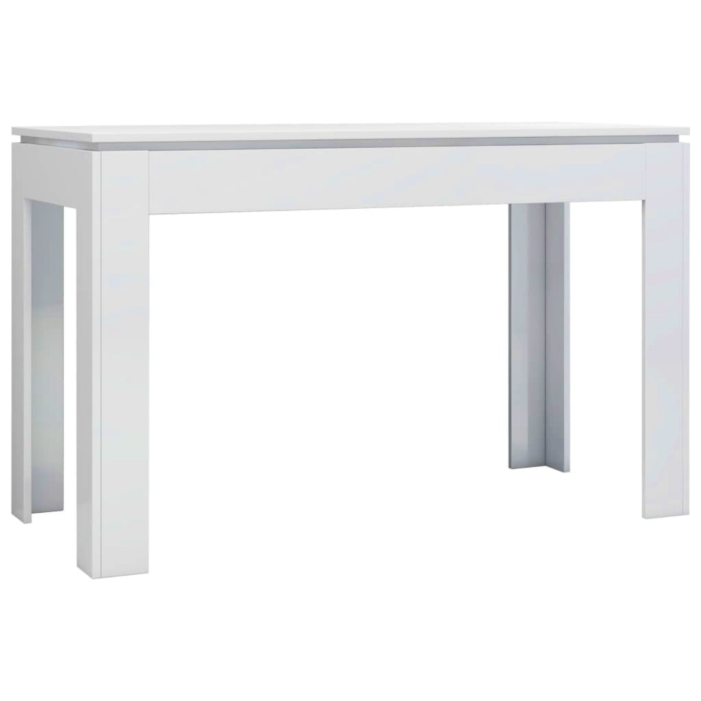 Modern Dining Table White Gloss Kitchen Breakfast Contemporary Minimal Furniture