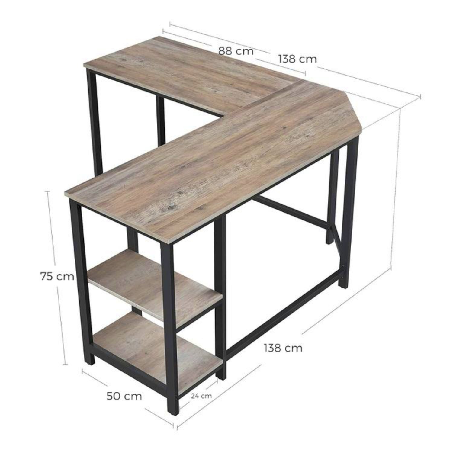 Wide l shop shaped desk