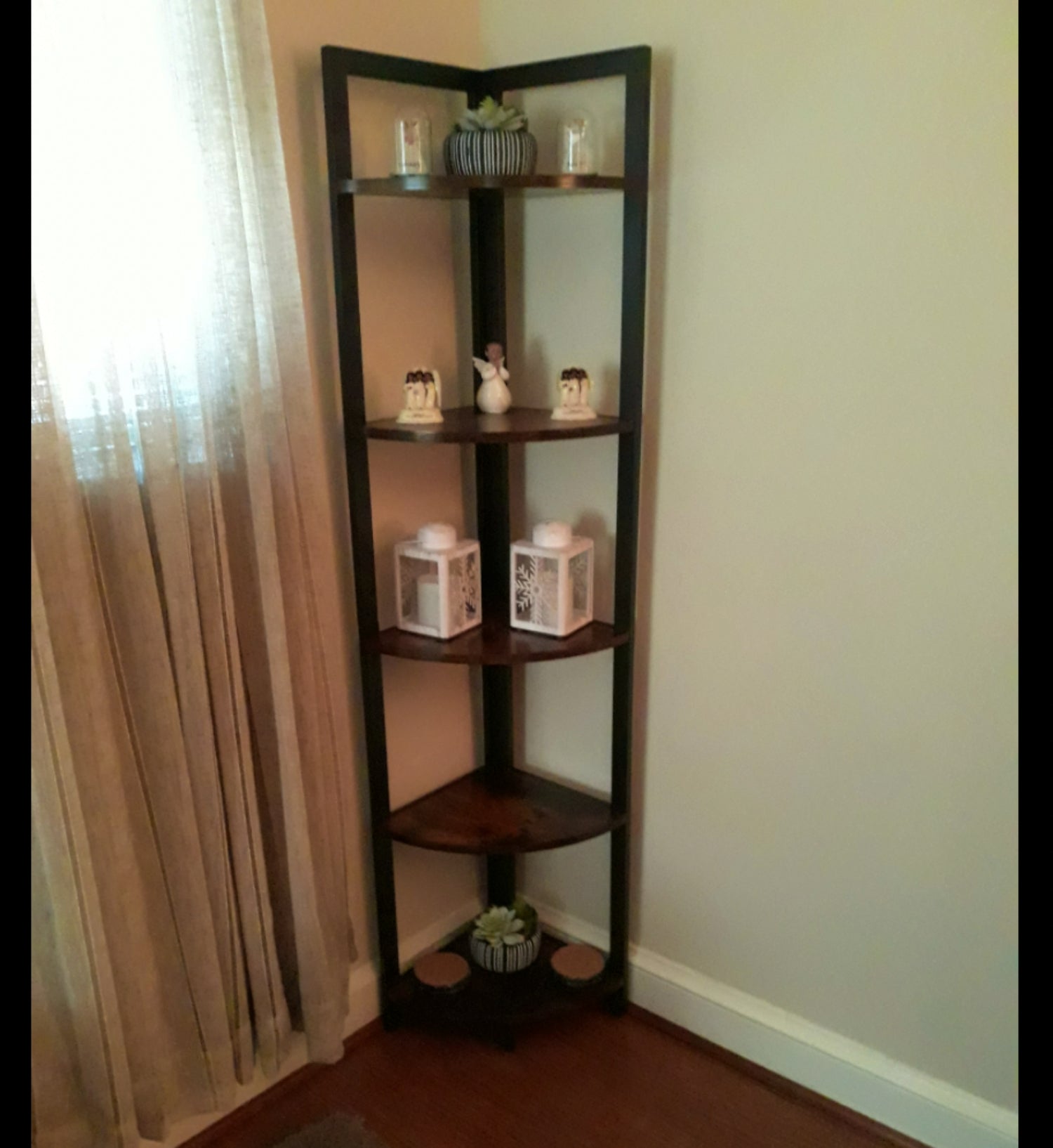 Rustic corner deals bookcase