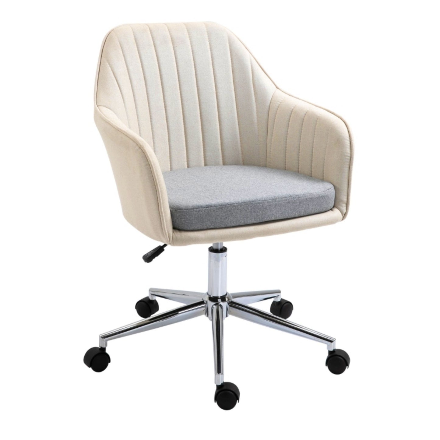 Fabric Desk Chair Modern Ergonomic Swivel Office Director Seat Shell Armchair