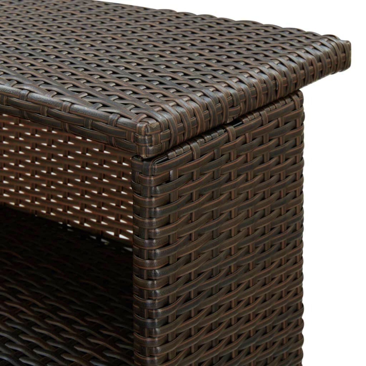 Outdoor Rattan Bar Table Garden Drinks Cocktail Stand Patio Pub Beer Counter