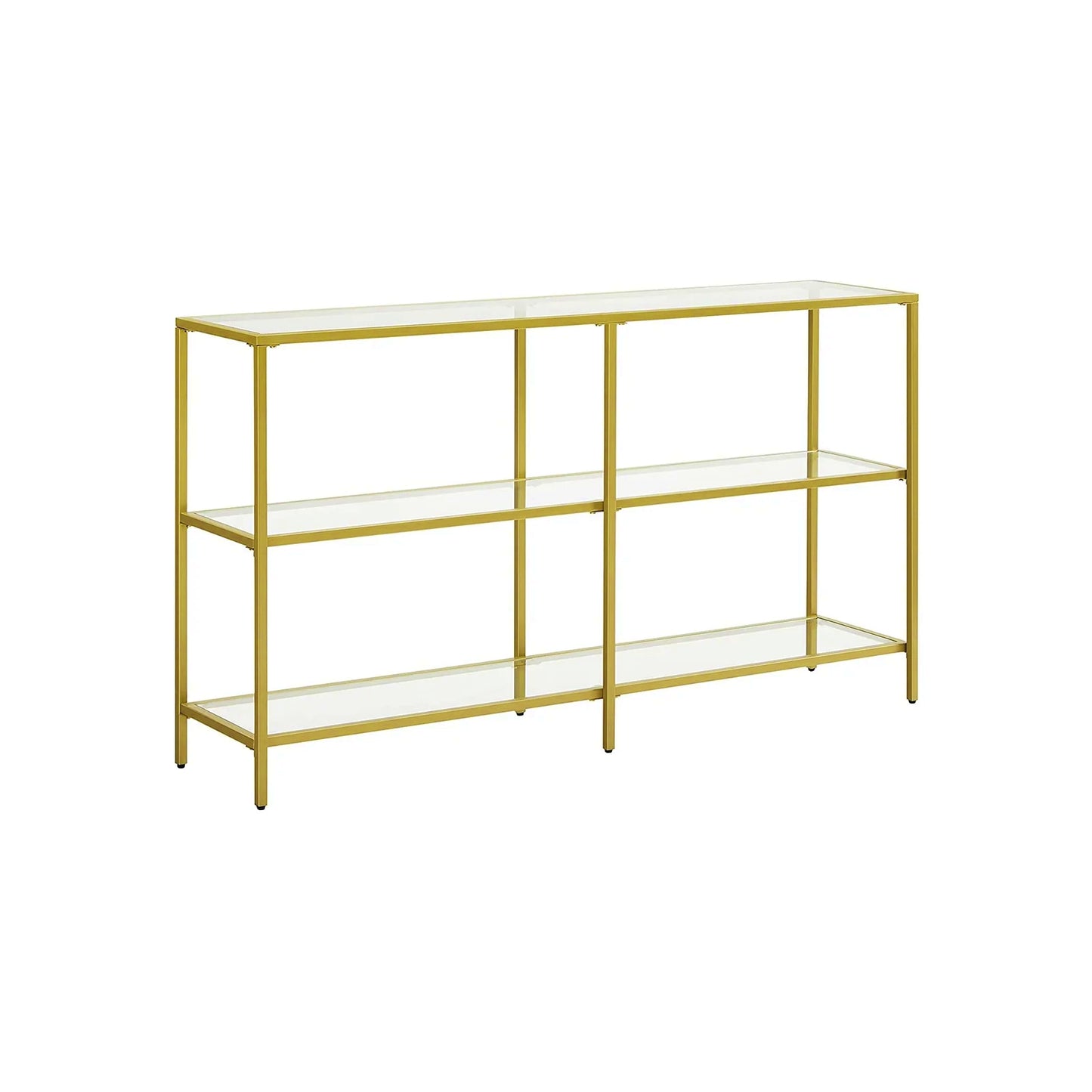 Glass Console Table Modern Large Hallway Sideboard Narrow Lounge Furniture Gold