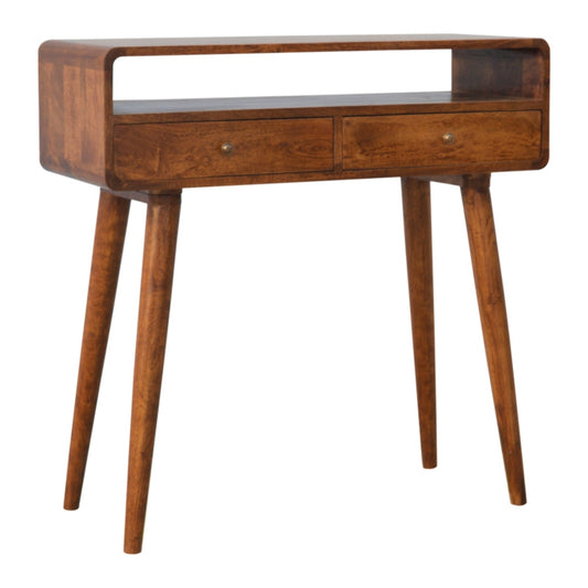 Retro Console Table Solid Wood Hallway Sideboard Mid Century Sofa End Side Unit Handmade Home Furniture Free UK Delivery
