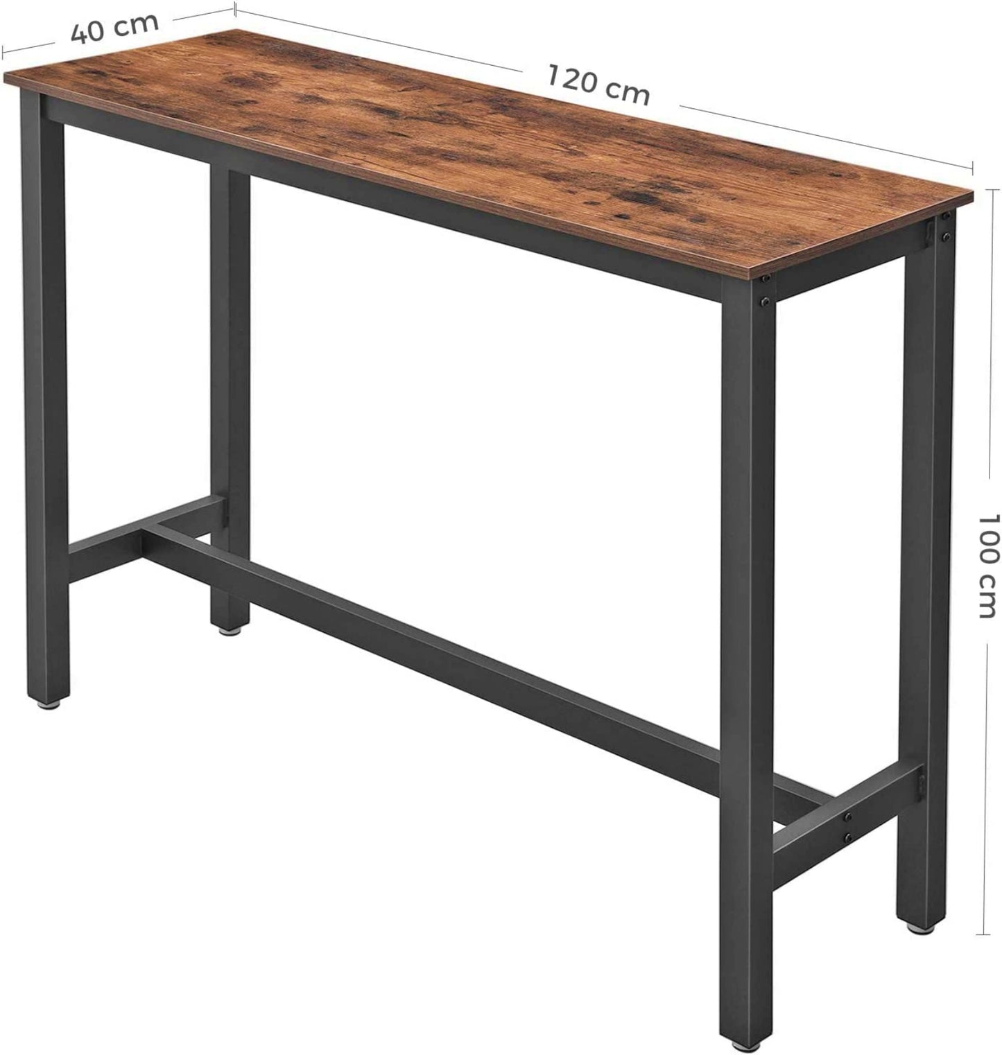 Industrial Bar Table Vintage Tall Kitchen Rustic Home Coffee Breakfast Console