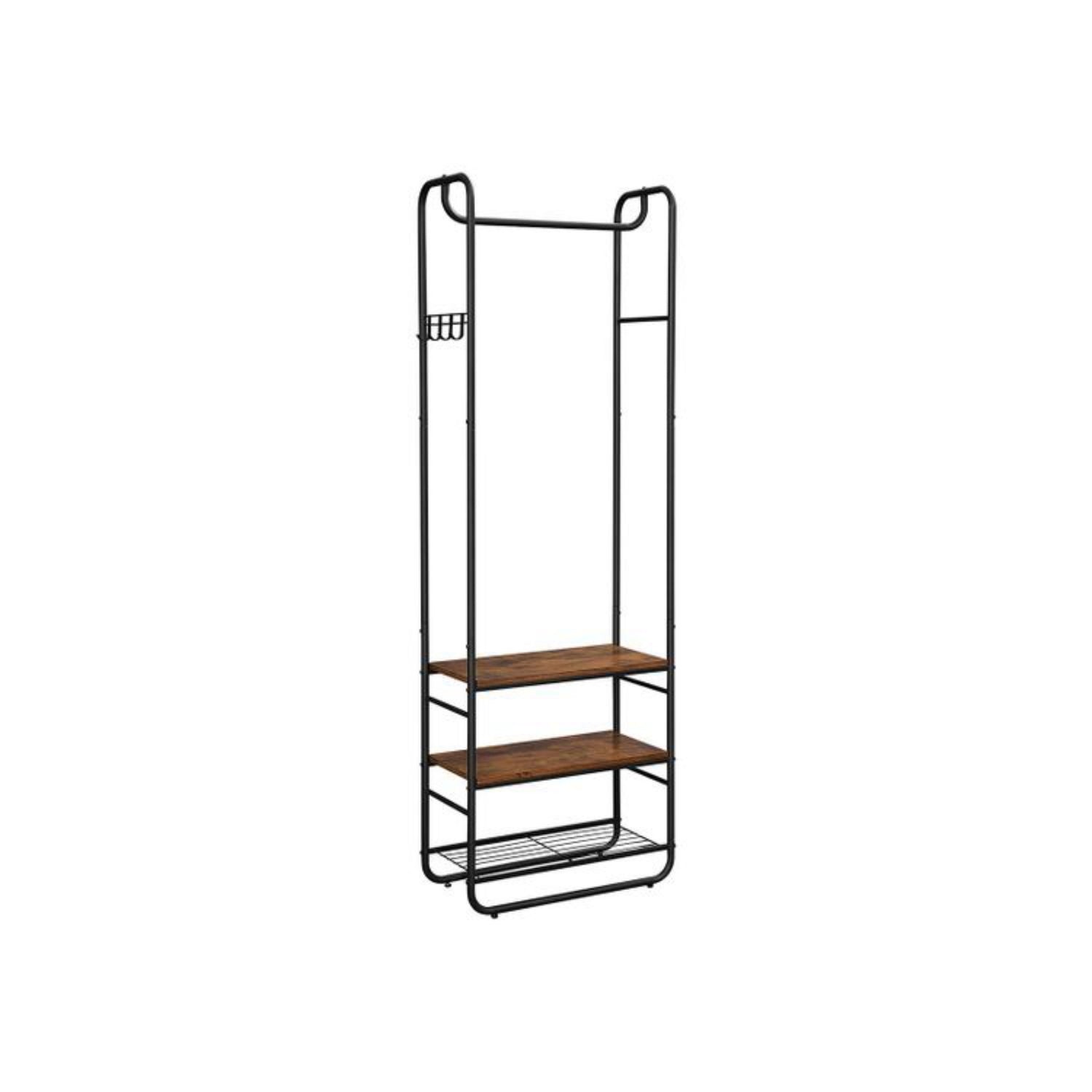 VASAGLE DAINTREE Bookshelf, Kitchen Shelf, Free Standing Shelf, Ladder Rack  with 4 Open Shelves, for Kitchen, Office, Stable Steel Frame