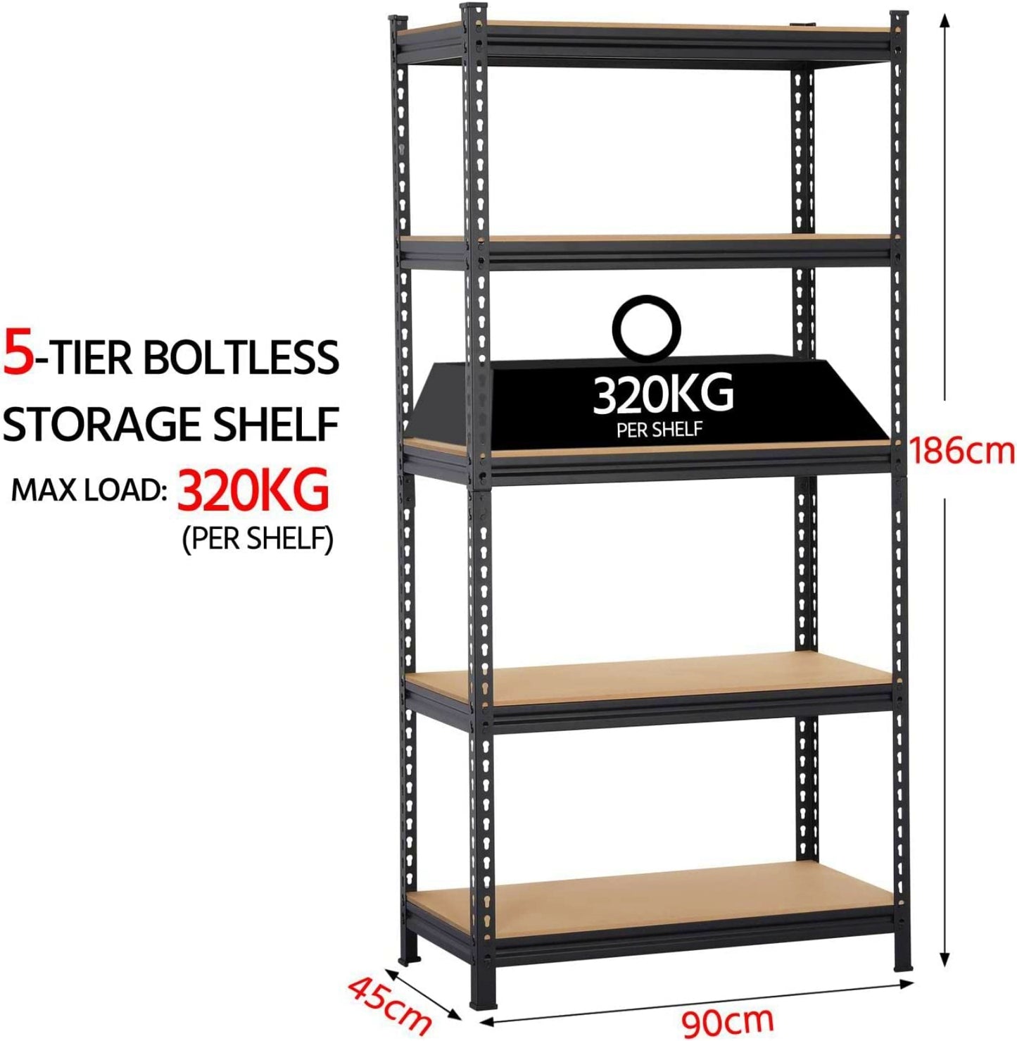 Large Industrial Shelving Unit Garage Storage Cabinet Adjustable Metal Frame